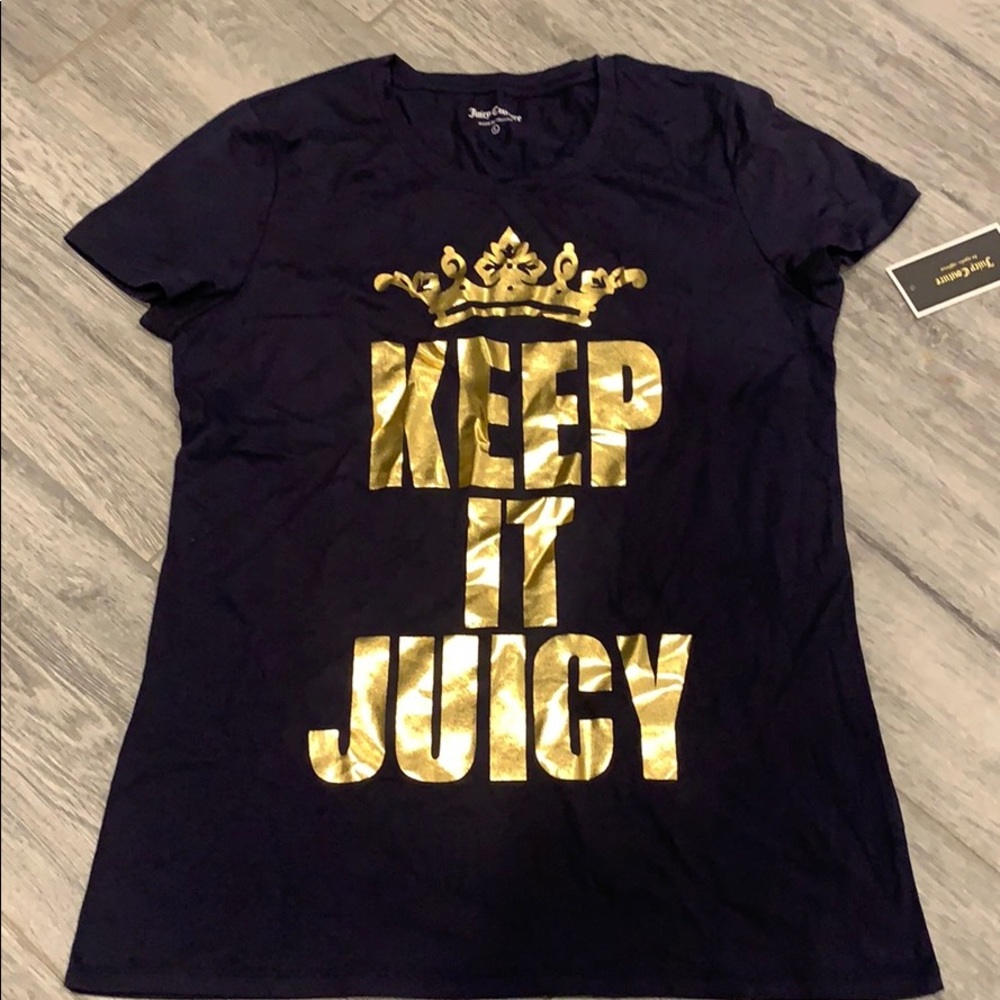 Juicy Couture tee shirt NWT color peck size lg